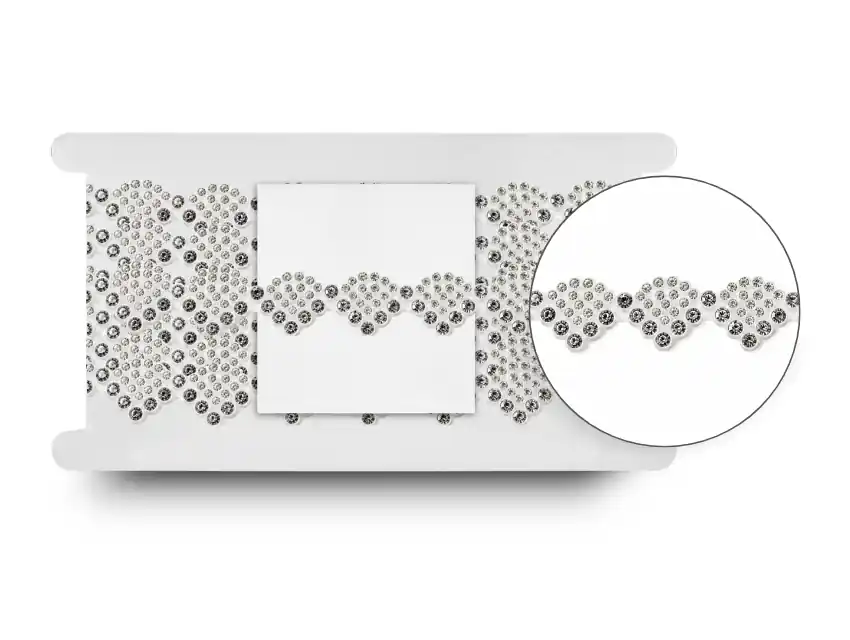 GALON PLASTICO CON STRASS 1,9CM X 4,57MTS