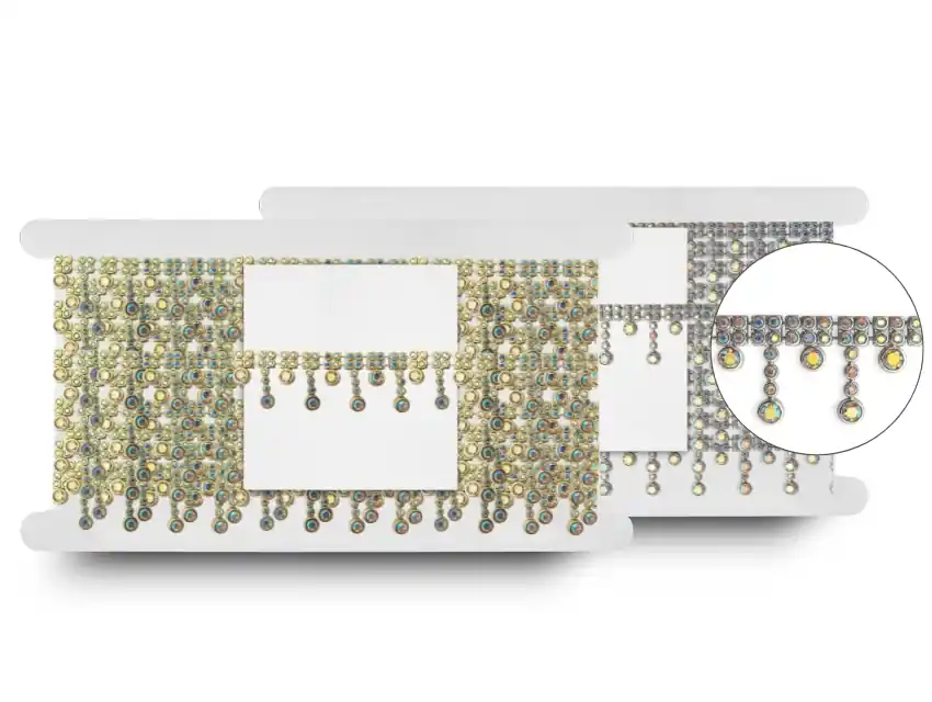 GALON PLASTICO CON BRILLO 2,2CM X 5YDS