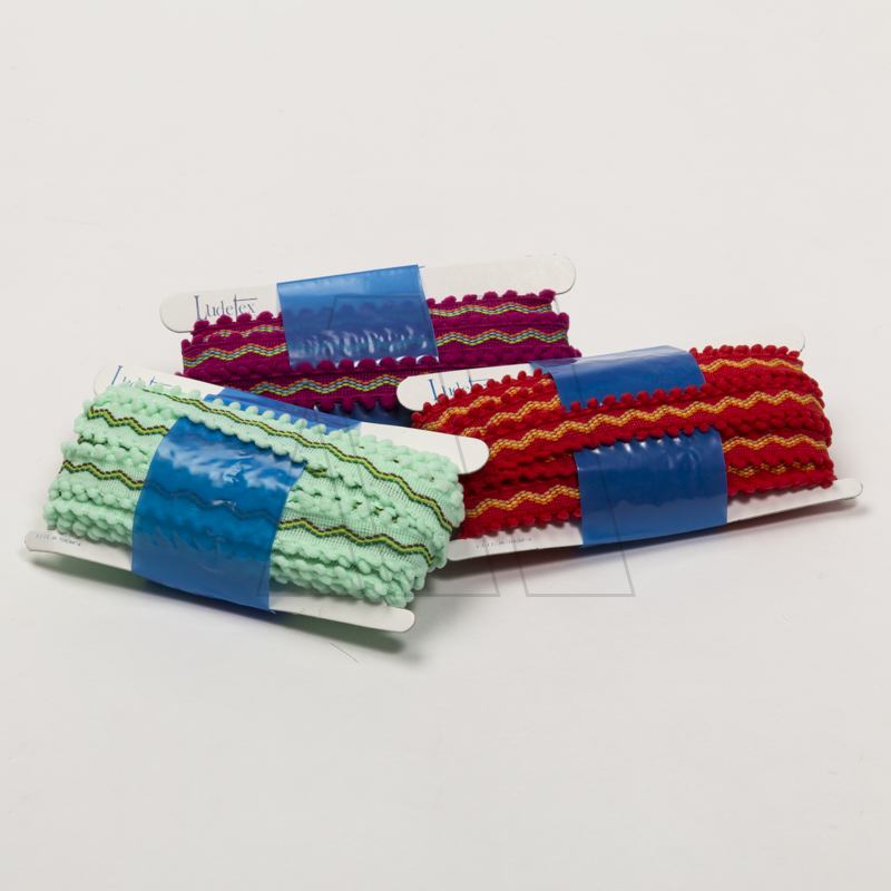 GALON MINI POMPON DOBLE C/GUARDA INCA X 10MTS