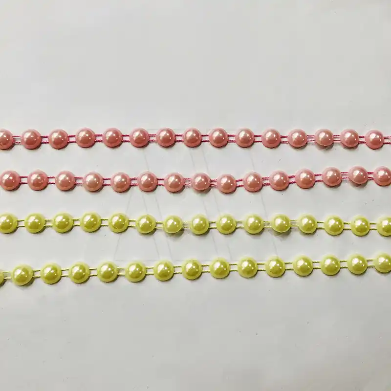 GALON MEDIA PERLA COLOR 8MM X 25YDS