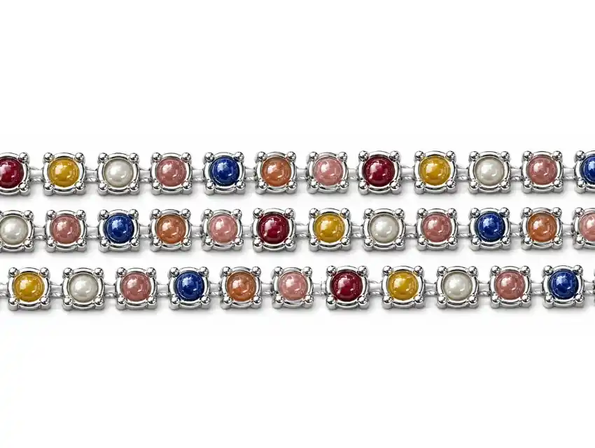 TIRA PLASTICA DE MEDIA PERLA MULTICOLOR 10MM X 9MTS