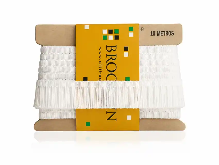 FLECO ALGODON BROOKLYN BLANCO 4CM X 10MTS