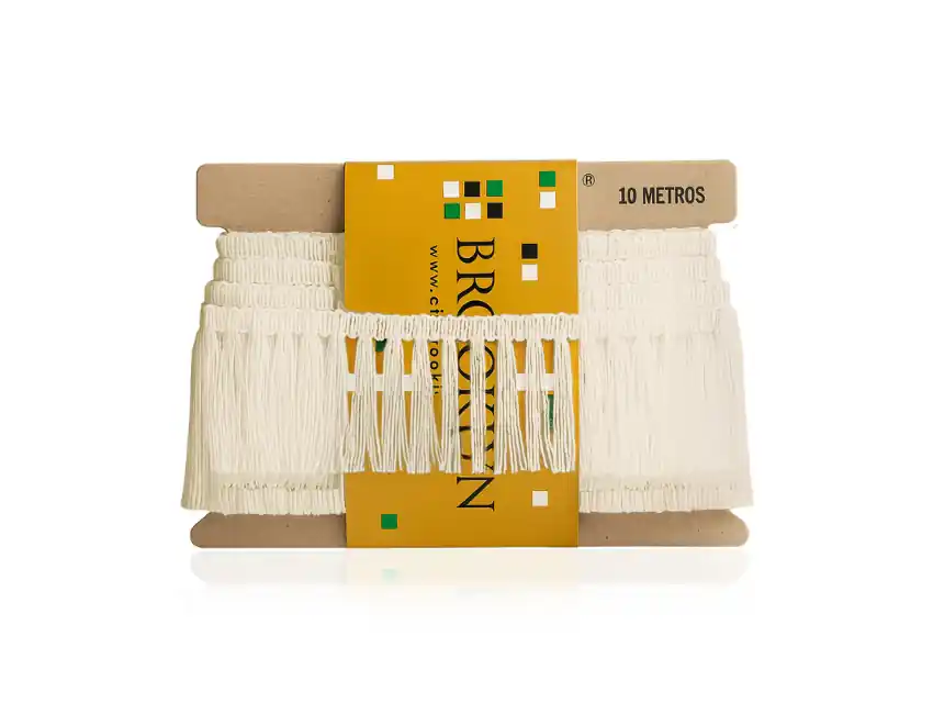 FLECO ALGODON BROOKLYN NATURAL 2.5CM X 10MTS