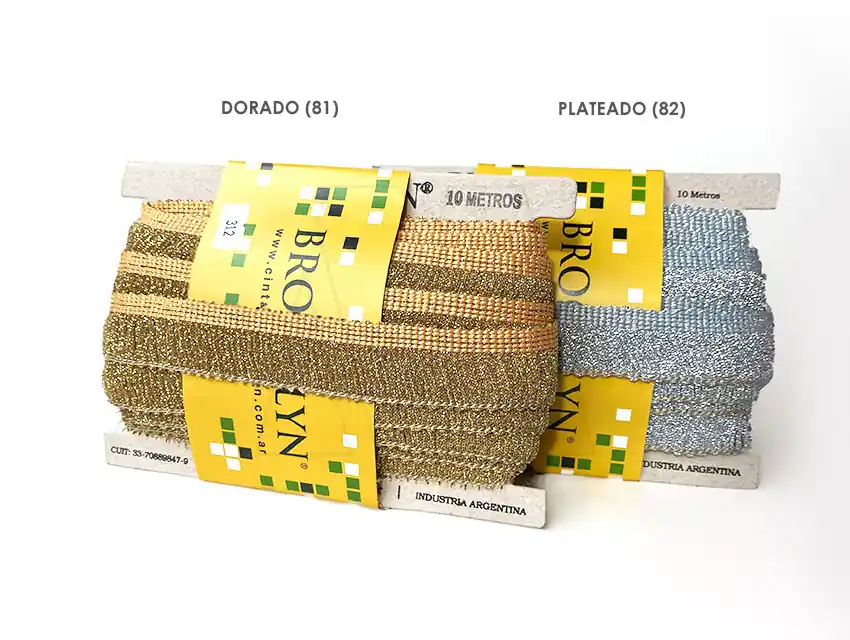 FLECO LUREX DORADO-PLATEADO 3CM X 10MTS