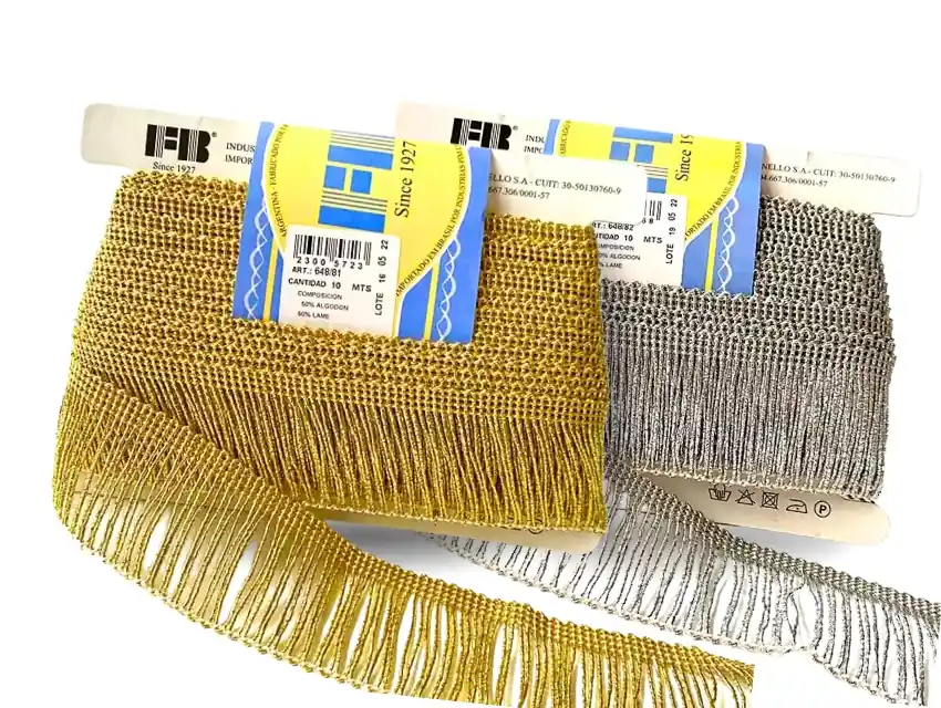 FLECO LUREX DORADO-PLATEADO 5CM X 10MTS
