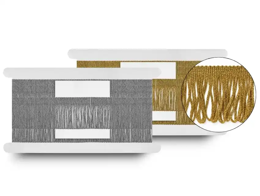 FLECO LUREX DORADO-PLATEADO 7 CM X 10 MTS