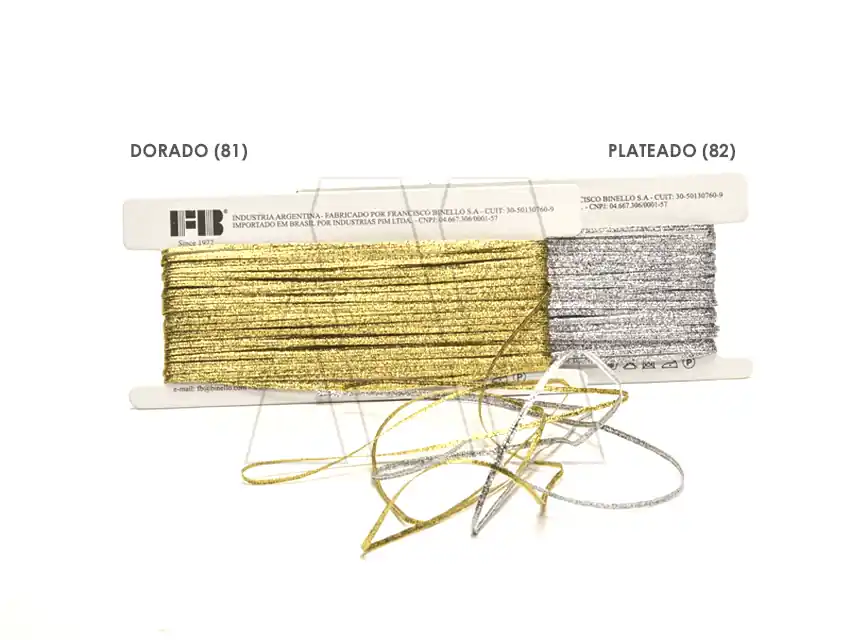 TRENZA LUREX ANGOSTA FB X 20MTS