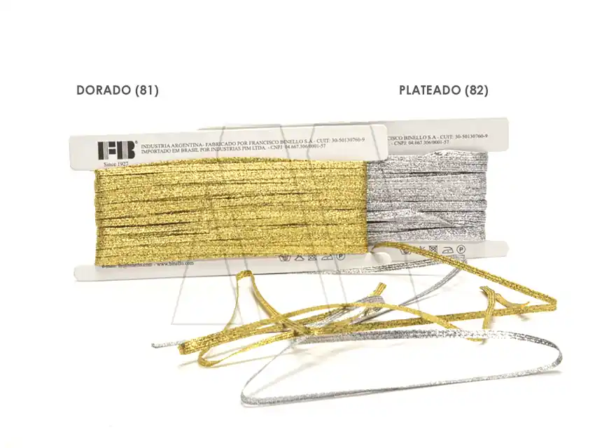 TRENZA LUREX ANCHA FB X 20MTS