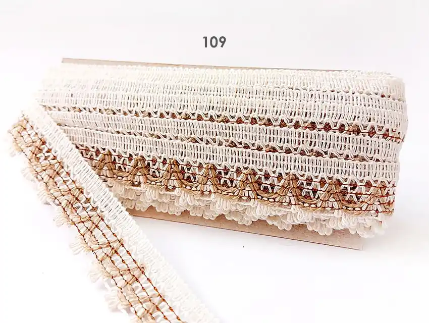 PUNTILLA RUSTICA NATURAL Y YUTE 30MM X 12MTS