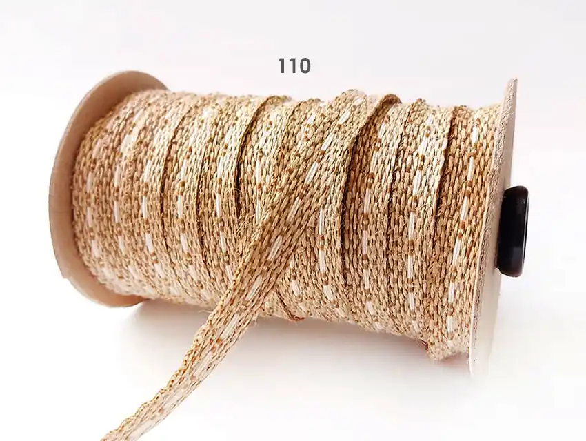 GALON ALGODON Y YUTE 10MM X 25MTS