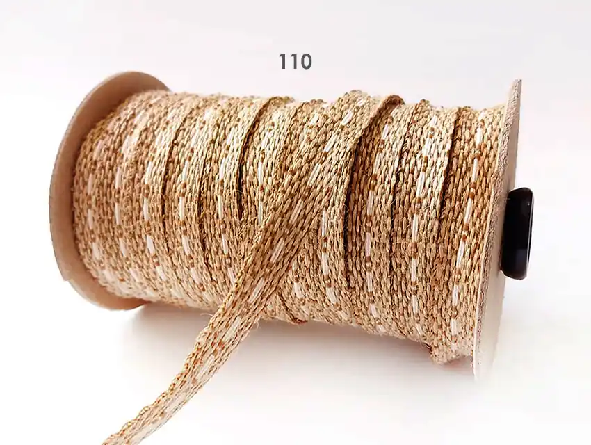 GALON ALGODON Y YUTE 15MM X 25MTS