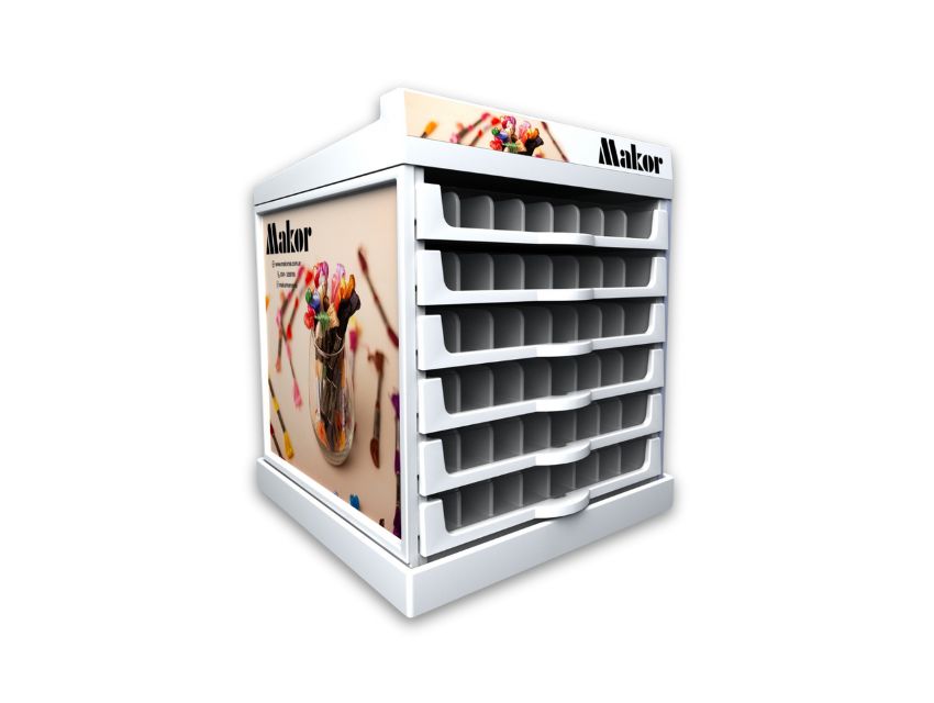 EXHIBIDOR DE HILOS PARA BORDAR SIMIL MOULINE 96 COLORES X 3 MADEJAS VACIO