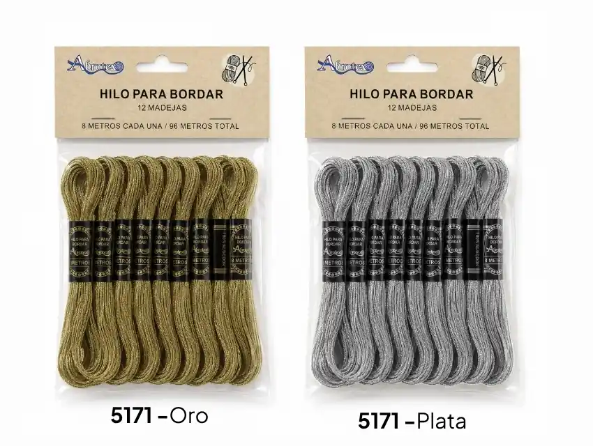 HILO PARA BORDAR SINTÉTICO X 12 MADEJAS