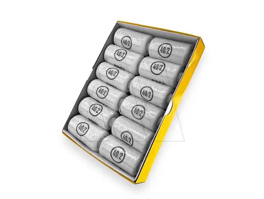 HILO 100% POLIESTER BLANCO 12 BOB X 500YDS