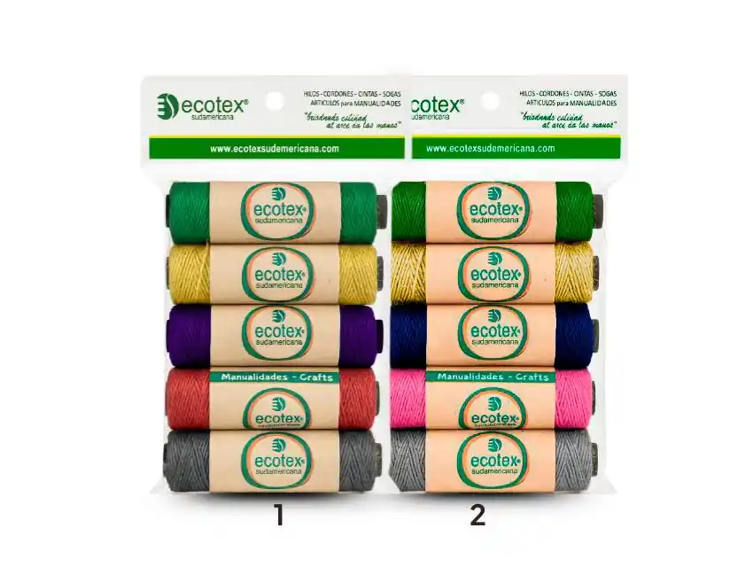 HILO DE YUTE COLORES SURTIDOS EXTRAFINO 1 MM 5 BOB X 35MTS