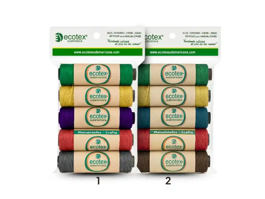 HILO DE YUTE COLORES SURTIDOS EXTRAFINO 1 MM 5 BOB X 35MTS