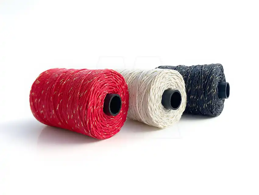 HILO ENCERADO CON LUREX DORADO 1MM X 70MTS 