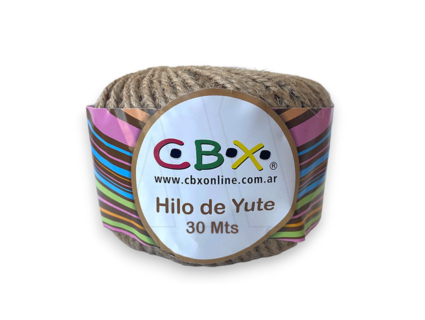 HILO DE YUTE P/MANUALIDADES CBX 2MM X 30MTS X 12UN 