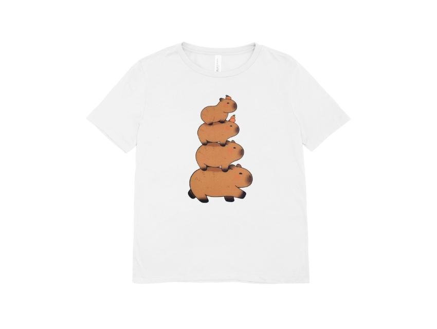 REMERA BLANCA ALGODON ESTAMPADA CAPIRABA FAMILIA TALLE 4 AL 12
