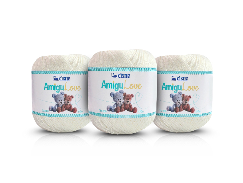 HILO CISNE AMIGULOVE BLANCO 100% ALGODON MERCERIZADO 6 OV X 170MTS (Peso x ovillo: 120grs)