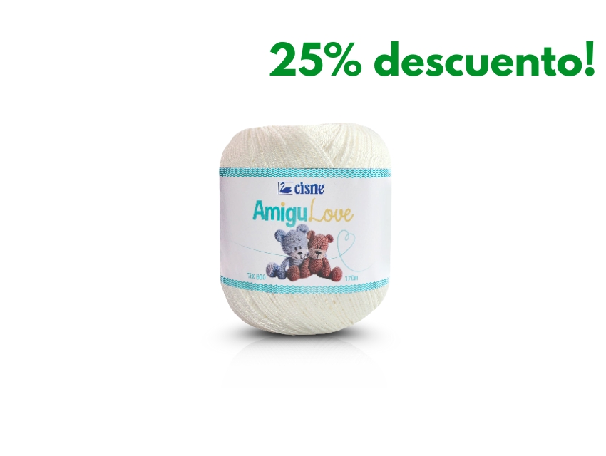 HILO CISNE AMIGULOVE BLANCO 100% ALGODON MERCERIZADO 1 OV X 170MTS (120GRS)
