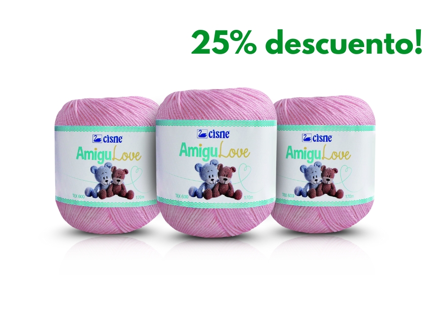 HILO CISNE AMIGULOVE COLOR 100% ALGODON MERCERIZADO 6 OV X 170MTS (Peso x ovillo: 120grs)