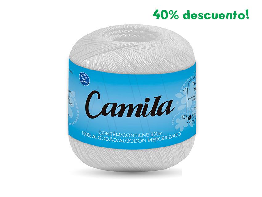 HILO CAMILA BLANCO 10 OV X 330MTS 50GRS