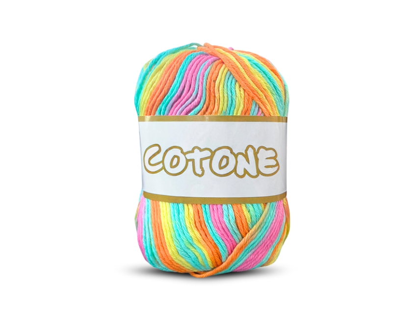 HILO ALGODON COTONE MULTICOLOR SIMIL 6 CABOS 10OV X 100GRS