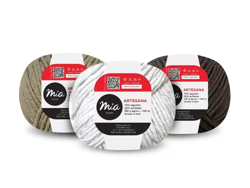 HILO MULTICABO 70% ALGODON 30% POLIESTER MIA HILADOS ARTESANA 8/20 X 10 OV X 150GRS
