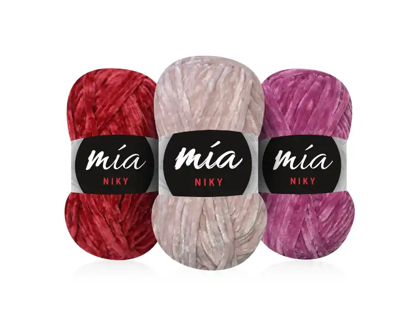 LANA 100% POLIESTER MICROFIBRA MIA HILADOS NIKY CHENILLE X 5 OV X 100GRS