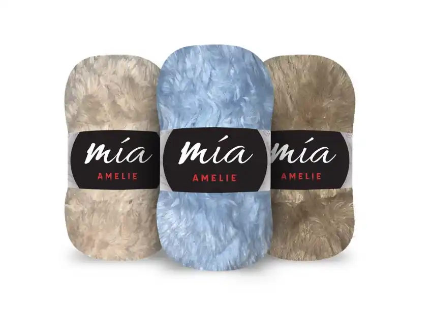 LANA POLIESTER 100% MIA HILADOS AMELIE GRUESA X 5 OV X 100GRS