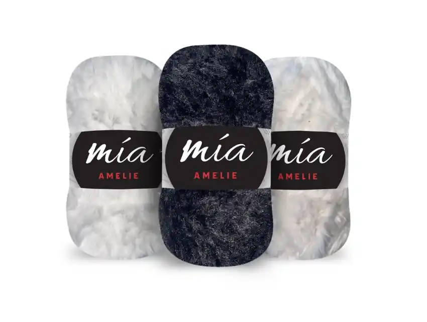 LANA POLIESTER 100% MIA HILADOS AMELIE GRUESA X 5 OV X 100GRS