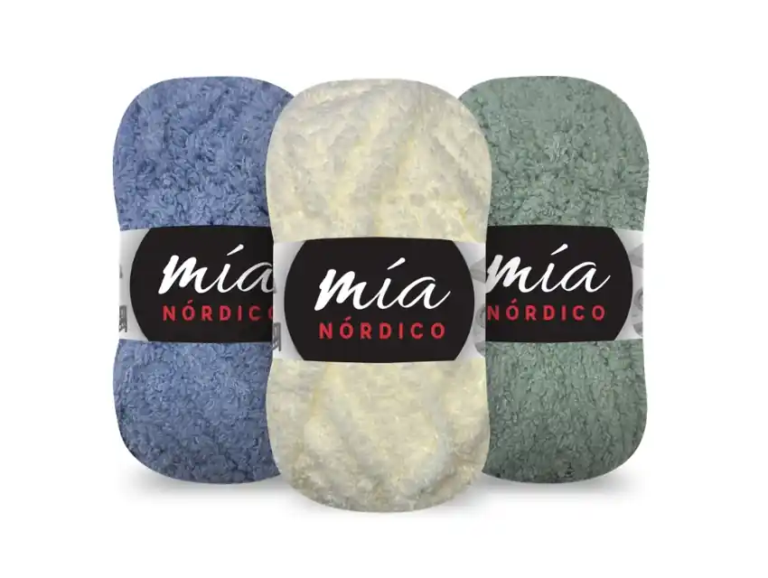 LANA POLIESTER 100% MIA HILADOS NORDICO GRUESA X 10 OV X 100GRS