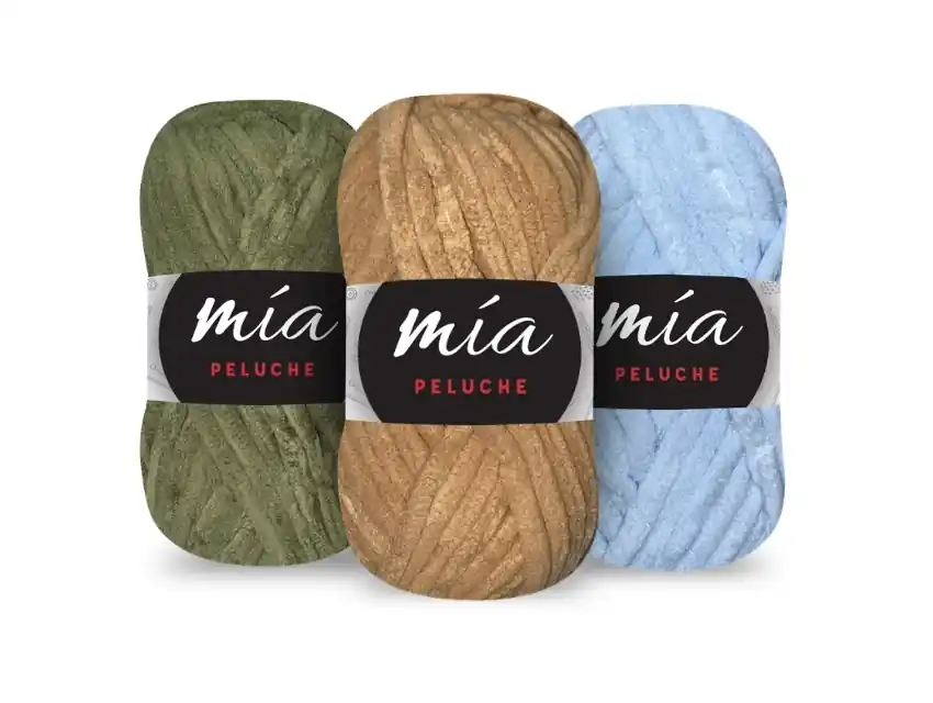 LANA POLIESTER 100% MIA HILADOS PELUCHE X 5 OV X 100GRS