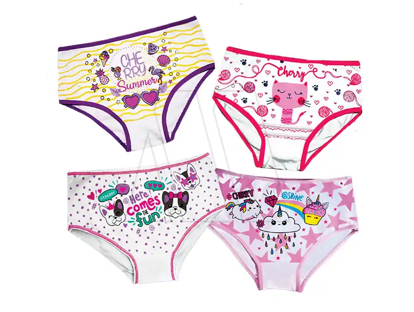 BOMBACHA JUVENIL ESTAMPADA CHERRY ALG Y LYCRA T 10,12