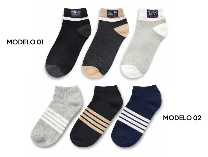 SOQUETE DE POLIESTER HOMBRE SURTIDO X PAR T.UNICO