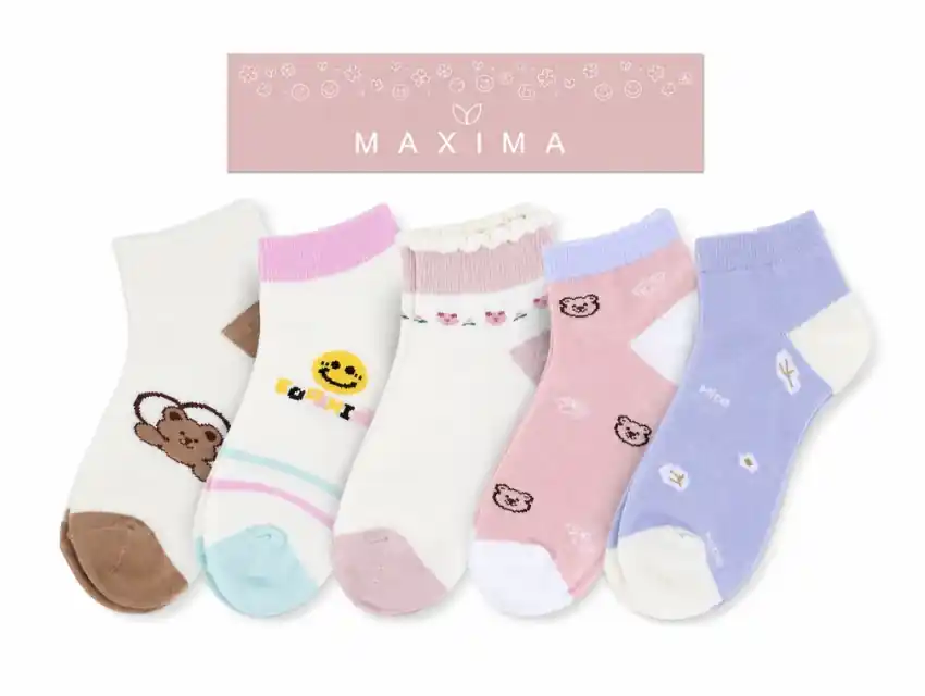 SOQUETE MAXIMA DE POLIESTER INFANTIL SURTIDO X PAR