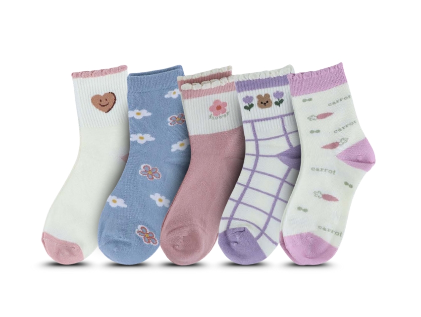 MEDIAS MAXIMA TOBILLERO ALTO DE POLIESTER INFANTIL SURTIDO X PAR