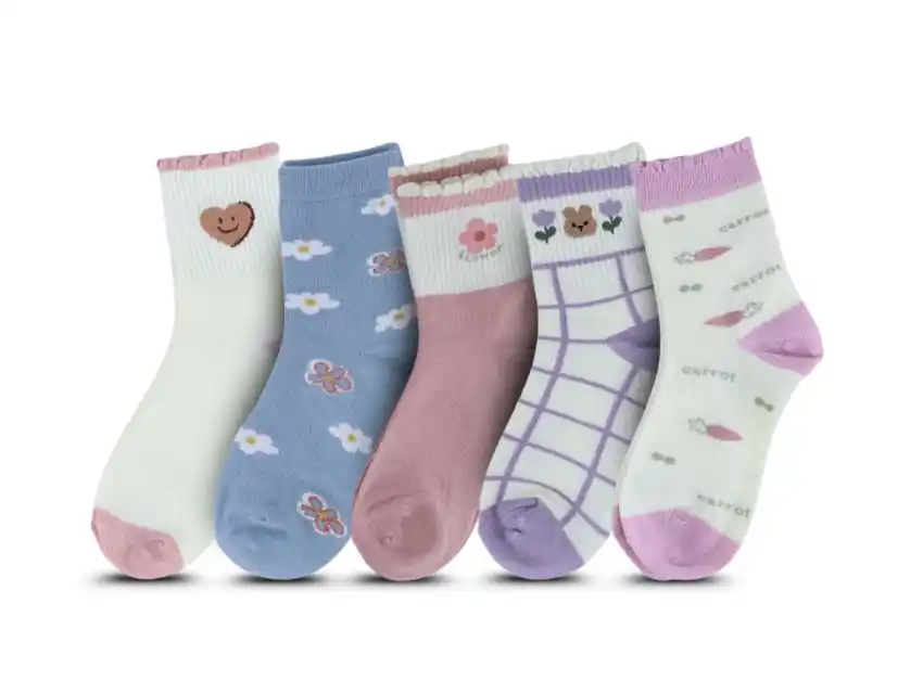 MEDIAS MAXIMA TOBILLERO ALTO DE POLIESTER INFANTIL SURTIDO X PAR