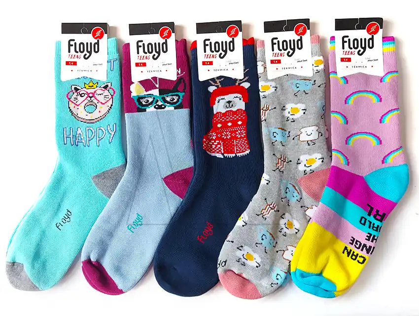 MEDIA TERMICA 1/2 CAÑA ESTAMPADA INFANTIL FLOYD T. 4