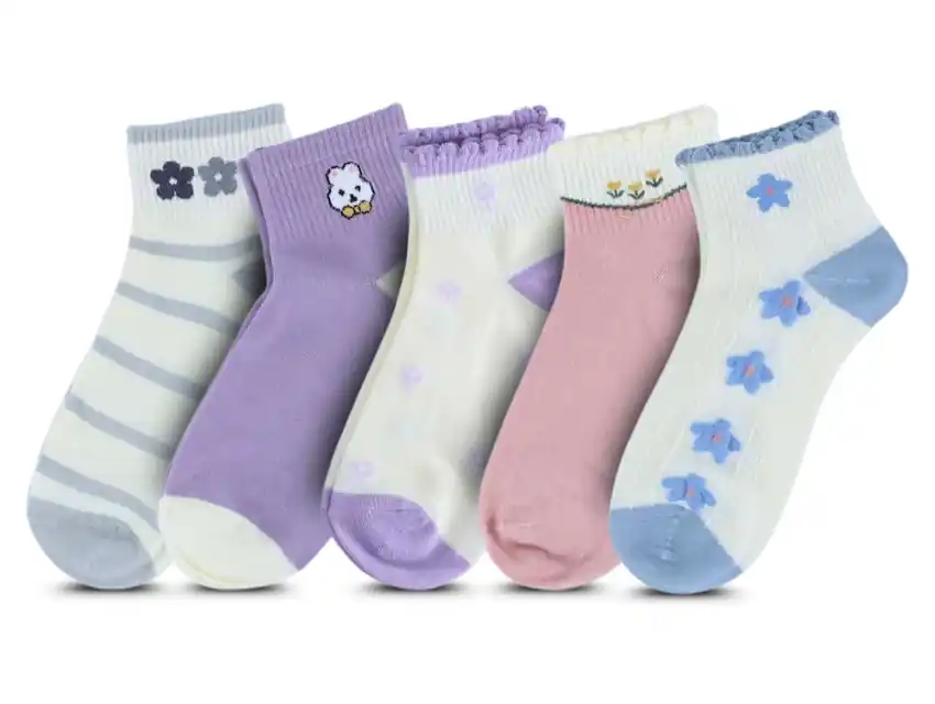 MEDIAS MAXIMA TOBILLERO BAJO DE POLIESTER DAMA SURTIDO X PAR 