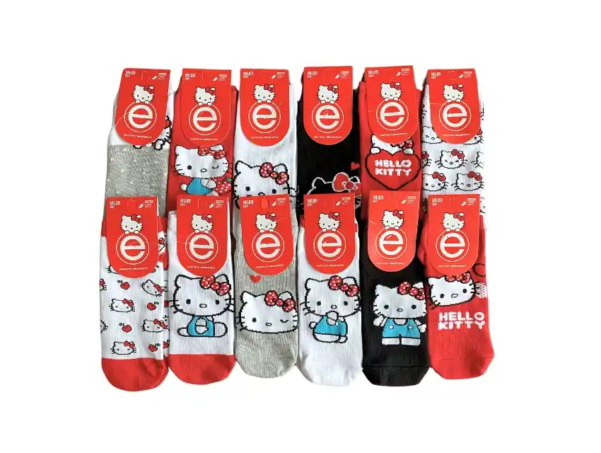 SOQUETE HELLO KITTY ALGODON DAMA ELEMENTO SURTIDO 