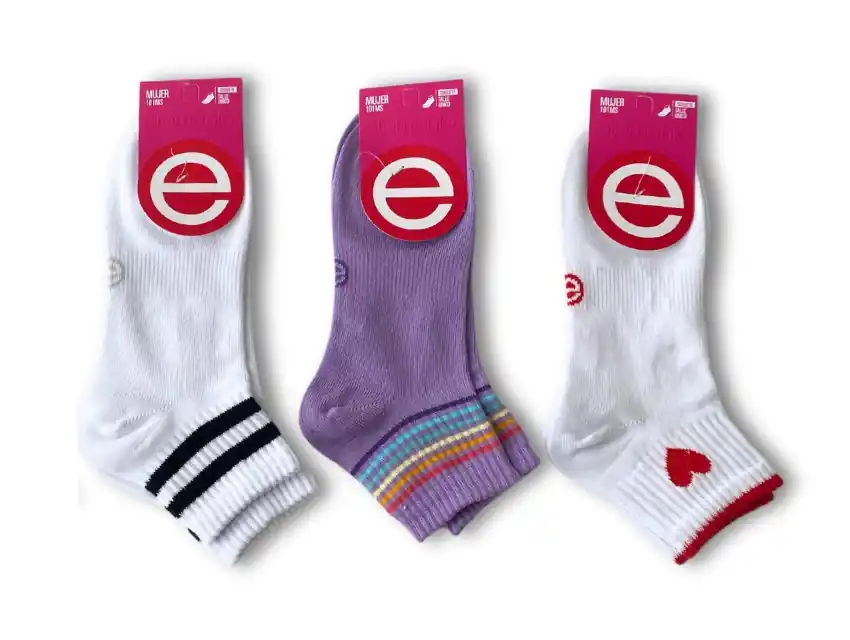  SOQUETE DE ALGODON DAMA ELEMENTO SURTIDO 