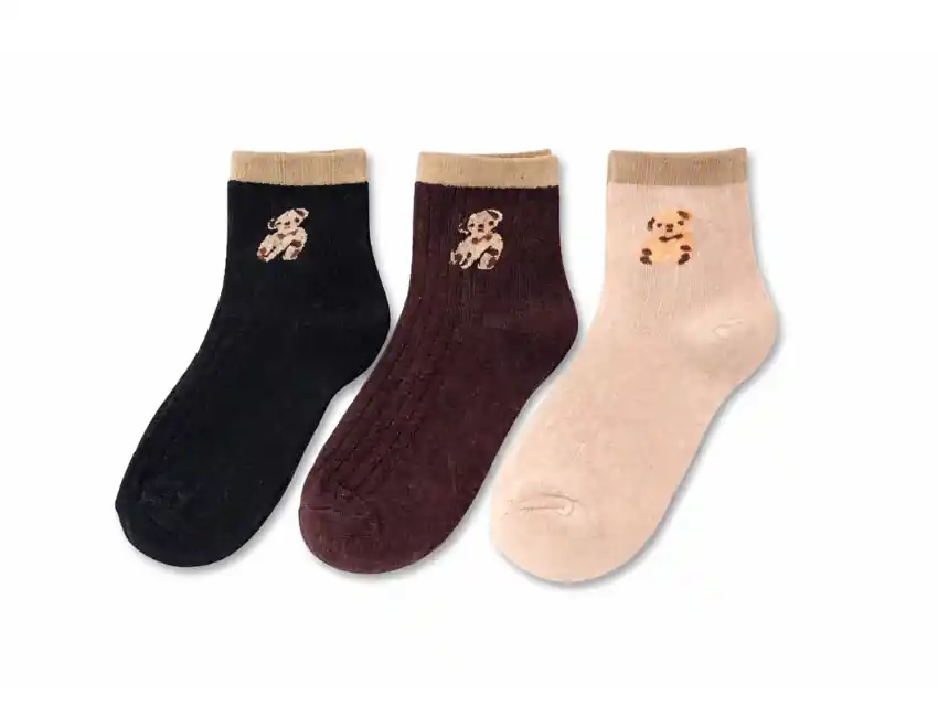 MEDIA DE POLIESTER MUJER SURTIDO X PAR T.UNICO