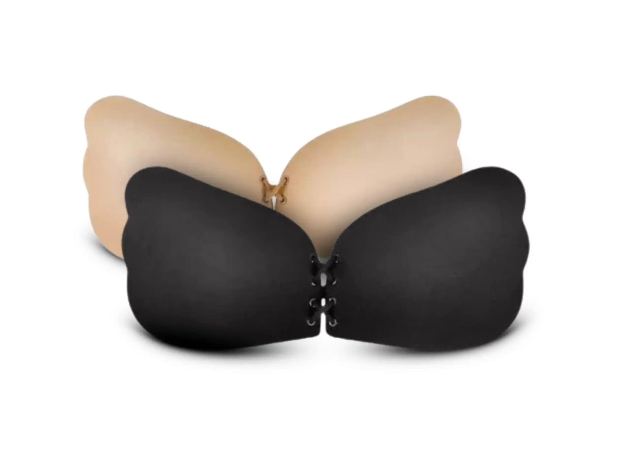TAZA SOUTIEN MARIPOSA DE TELA Y SILICONA AJUSTABLE PUSH UP 