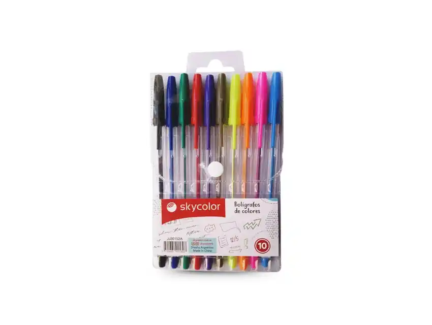 BOLIGRAFO BIROME SKYCOLOR 1MM X 10UN COLORES SURTIDOS