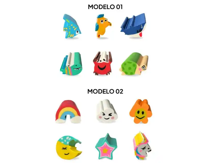 SET GOMAS DE BORRAR KAWAII X 6UN