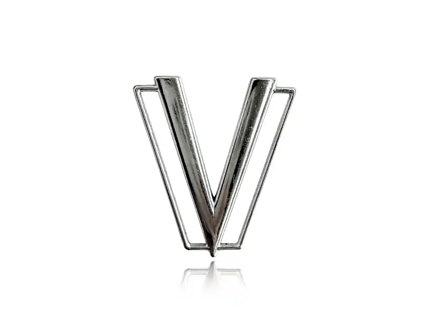 HEBILLA METALICA FORMA V X 5,2CM X 5CM X 6 UNIDADES