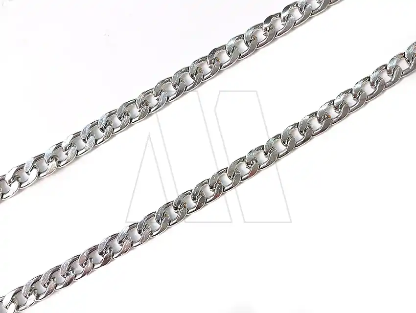 CADENA PLATEADA PARA MANUALIDADES 6MM X 4MM X 5M