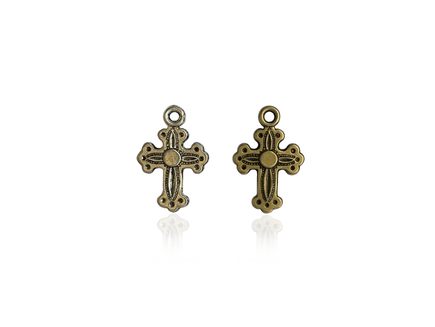 DIJE SIMIL METALICO CRUZ 13MM X 20MM X 50GRS 180UN APROX 